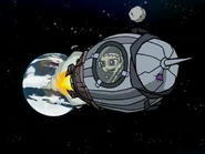 Little girl Bitters in her rocket