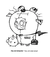 Concept Art of Zim's horrible human disguise.