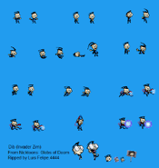 A complete set of Dib sprites used in the DS version.