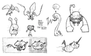Concept Art of the robot toys by Aaron Alexovich.