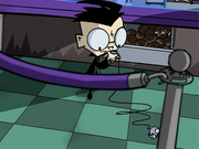 Dib finds a chicken toy that happens to contain a grappling hook? That’s odd..