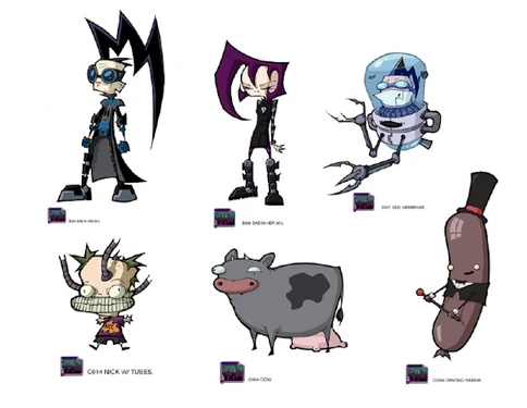 concept art for "Dib's wonderful life of doom" and "Gir goes crazy and stuff"