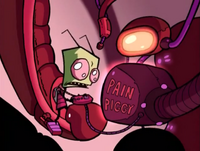 Zim plays pain piggy