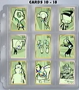 The Invader ZIM Card Page Collection seen in the Card Book.