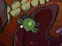 The Nanoship in Dib's Mouth.