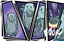 A Skinbagsi shedding its skin.