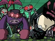 Dib intimidated by the Robotic Toys.