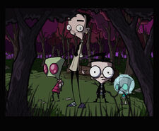 (from left to right) Zim, Dwicky, Dib and GIR