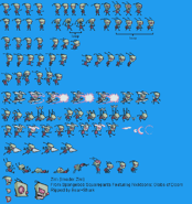 A complete set of Zim sprites used in the DS version.