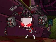 GIR about to obliterate Gaz before changing back to his cheery-self.