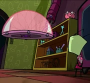 Zim ordering the Computer to bring him the Voot Carrier.