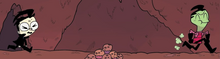 Dib and zim investigate the tunnels and some muffins are there too i guess