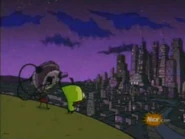 A Jacker shell from the inside, with its strange yet revealing "warping effect" on the sky.