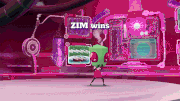 Zim's animation when he wins.
