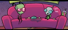 ZIM starts watching TV with GIR