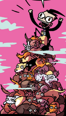 Dib climbin pile o kitties