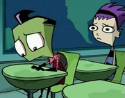 Zita is seen feeling sorry for Zim’s “skin condition”.