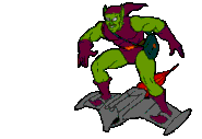 Green Goblin throwing a bat