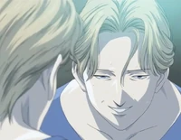 Переодетый Йохан смотрит на своё отражение и злобно улыбается