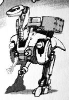 "Gamba" (the Zoid's name) with 1st class seating.
