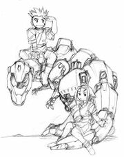 Zeke's initial sketches were done to show how he interacts with Fiona and Van