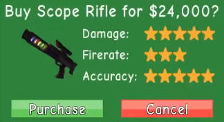 Guns List Zombie Attack Roblox Wiki Fandom - how to make a scoping gun roblox