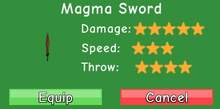 Magma Sword Stats