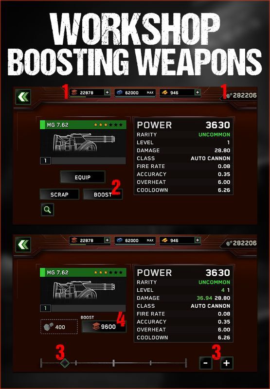 Workshop - Scrapping and Boosting | Zombie Gunship Survival