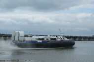 Hovercraft leaving Ryde