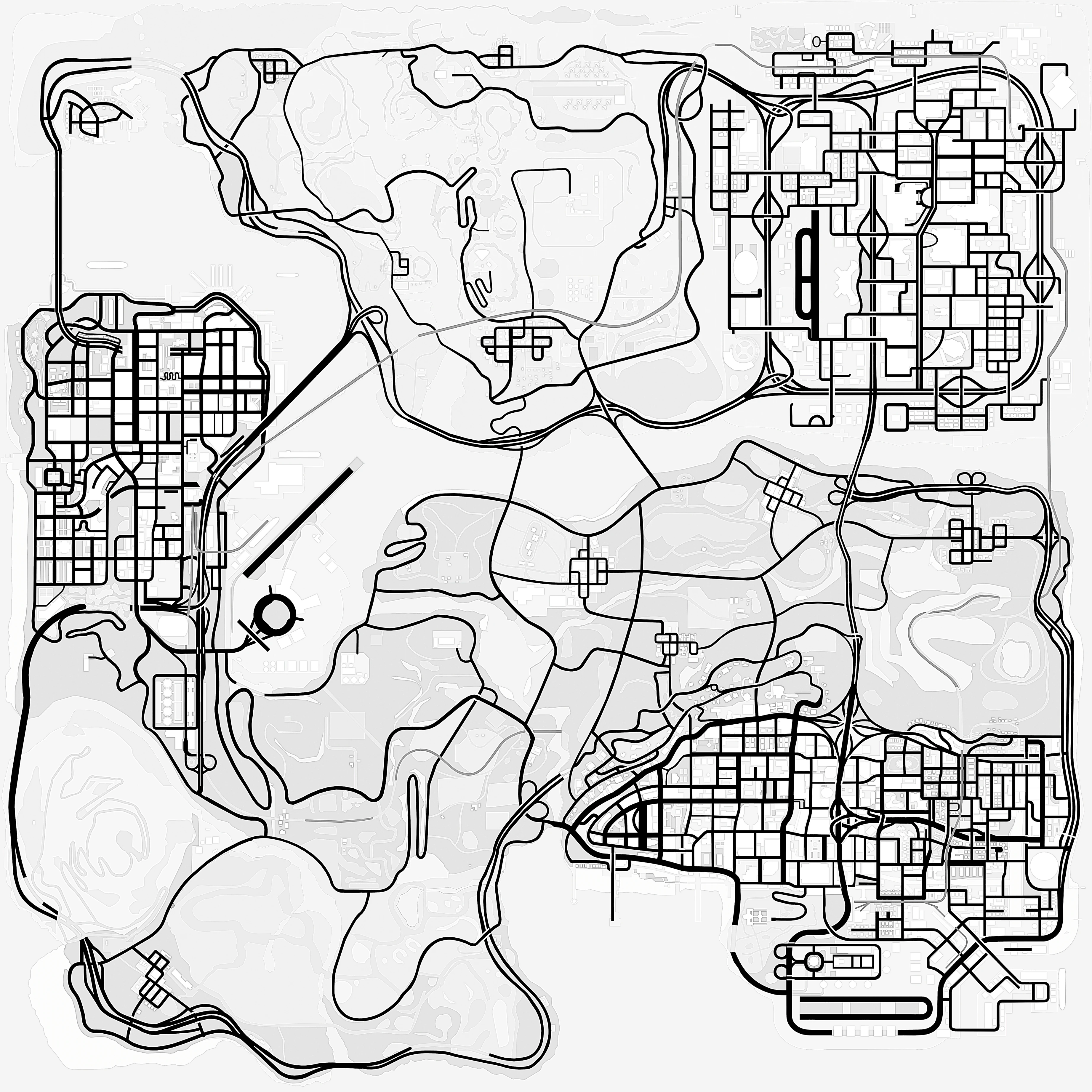 Map andreas. Карта Сан андреас. ГТА Сан андреас Map. Grand Theft auto San Andreas карта. Карта ГТА Сан андреас черно белая.