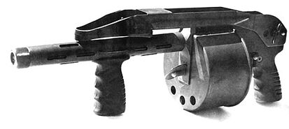 A 12 barrel Striker/ Jailbreaker shotgun