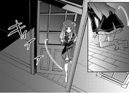 Sakura goes out into the hallway of the mansion