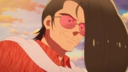 At the end of the day, he says goodbye to Saki and Sakura