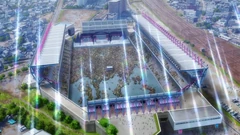 Franchouchou is able to fill the EFS stadium thanks to the group's promotion on the radio, thus raising money for the reconstruction of Saga