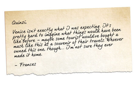 A handwritten note from Frances.