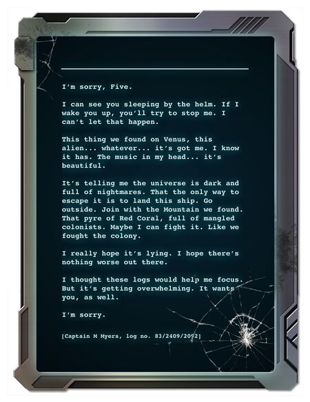 A log entry from Maxine.