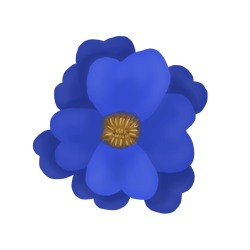 blue flower transparent background