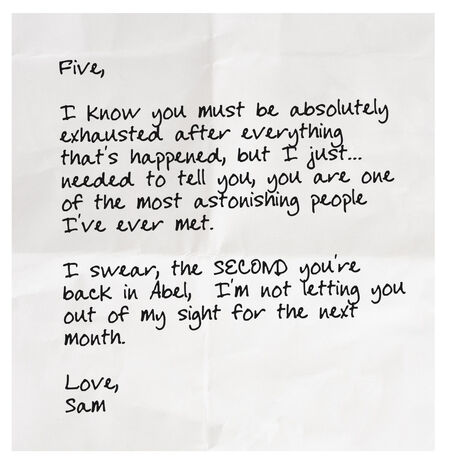 A handwritten letter from Sam to Runner Five.