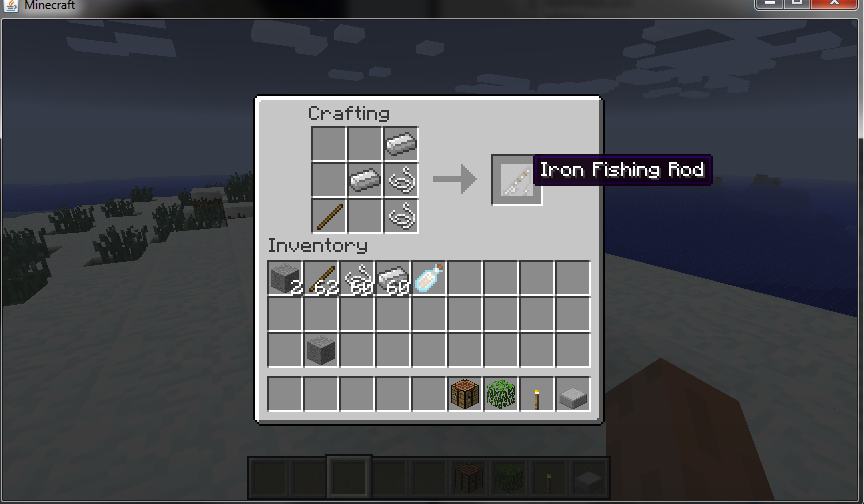 Iron fishing rod, Zoo crafting modpack Wikia