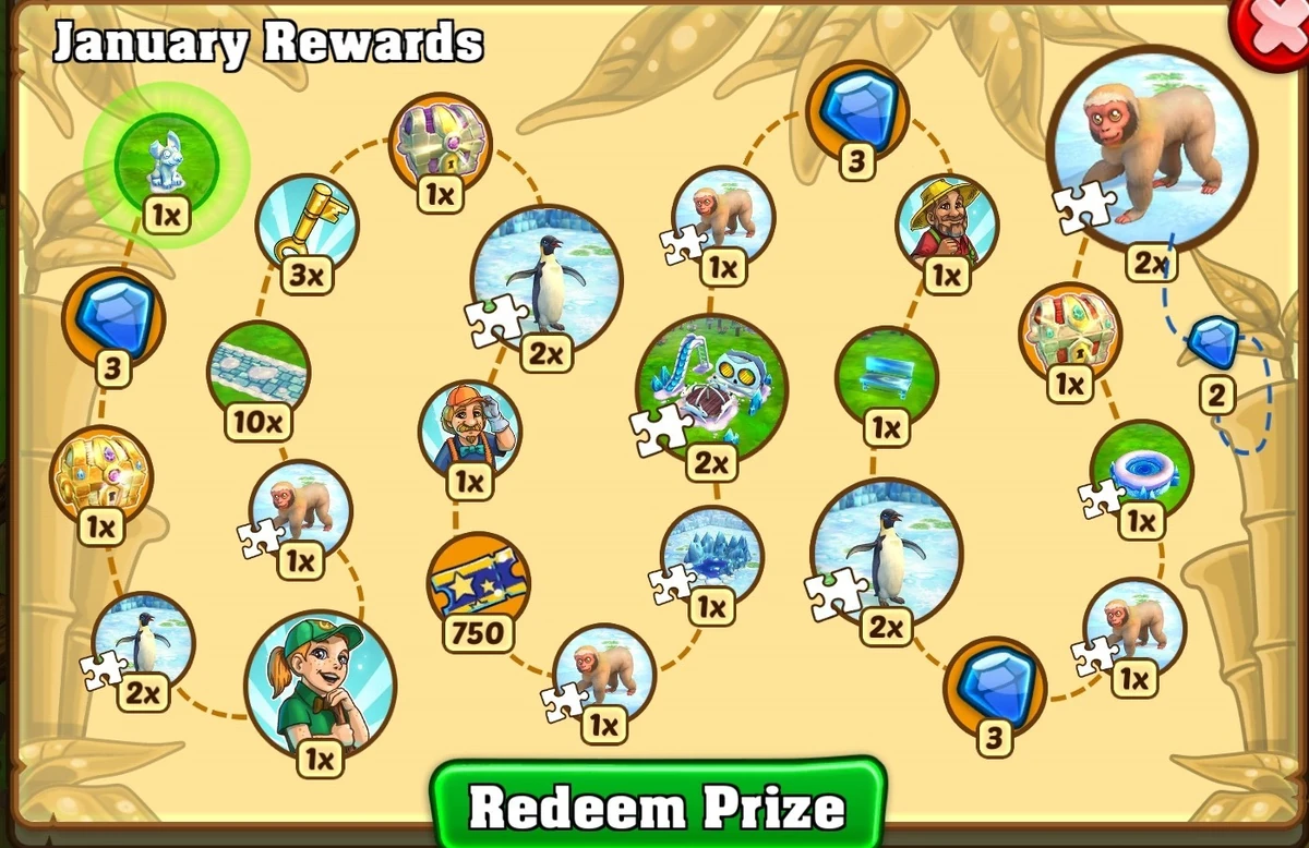 Monthly Rewards (login path) Zoo 2 Animal Park Wiki Fandom