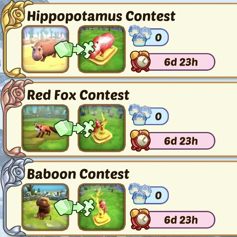 Contest Animals | Zoo 2: Animal Park Wiki | Fandom