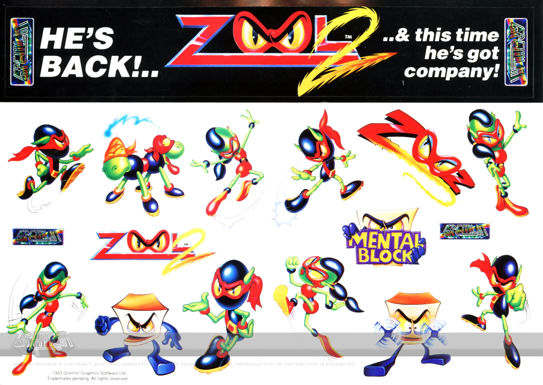 Zool 2 Stickers | Zool: The Alien Ninja from the Nth Dimension