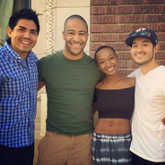 Frances Domond (middle right) alongside Pablo, Eric and Kenny.