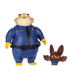 Figuras do filme 'Zootopia' da Disney: Clawhauser & Bat Eyewitness por Tomy