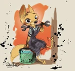 Scrapped mechanic fox character