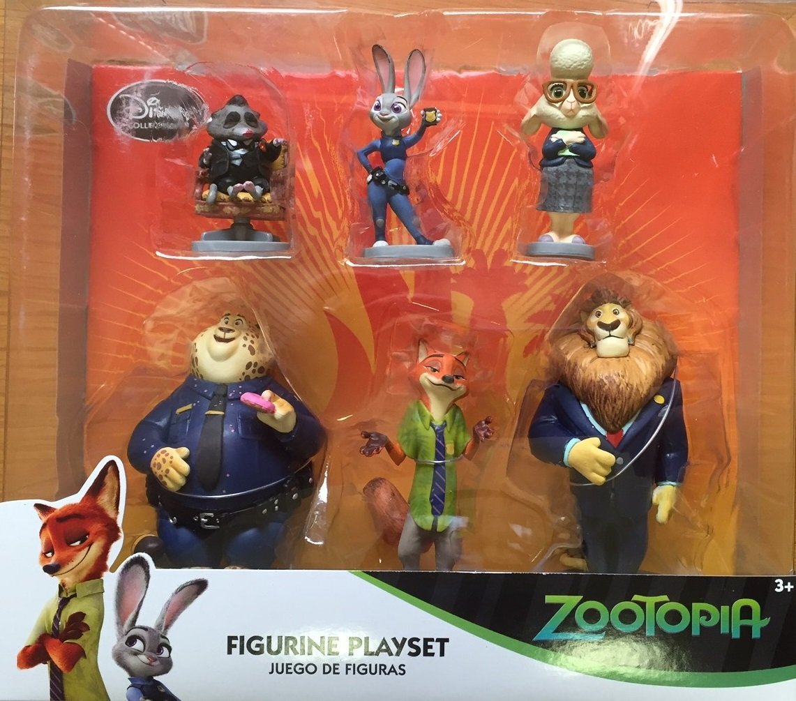 Disney Collection Zootopia 6 piece Figure Figurine Set Pack