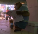 Barry DiCaprio is seen in Savanna Central at the same time as Judy Hopps.