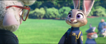 Judy, excited that Mayor Lionheart has assigned her to the heart of Zootopia Precient one city center.