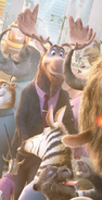 Moosebridge's cameo in the Zootopia promotional poster