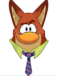 The Nick Wilde mask as seen on the Club Penguin Zootopia Takeover